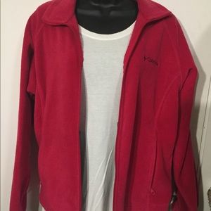 Dark pink Columbia fleece jacket
